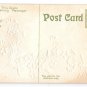 Greetings Silk Covered Flowers and Dove Add-On Vintage Novelty Postcard