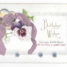 Birthday Wishes Ribbon Add-On Vintage Stecher Novelty Postcard Birthday Wishes Ribbon Add-On Vintage Stecher Novelty Postcard
