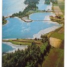 South Vietnam Aerial View Qui Nhon Coastal Plain Vintage Postcard