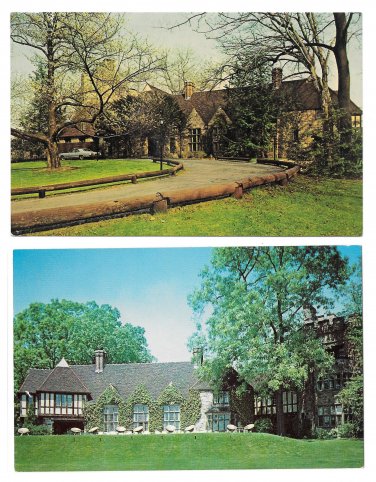 Reading PA Stokesay Castle Restaurant 2 Views 2 Vintage Postcards