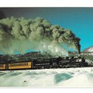 CO Durango and Silverton Narrow Gauge Train Winter Snow Petley Railroad Postcard