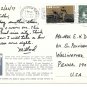 Israel Tel-Aviv Aerial View 1977 Postcard Stamps Sc# 464a 619