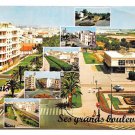 Africa Tunisia Tunis Multiview Ses Grands Boulevards 1965 Postcard 4X6 Stamps