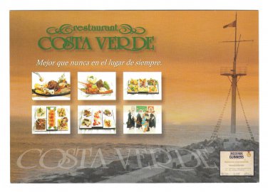 Lima Peru Restaurant Costa Verde Barranquito Beach Modern 4X6 Advertising Postcard
