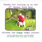 24th Annual Food Fest Lassez les soggy temps roulez Thank You Postcard 2008