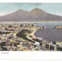 Italy Napoli Panorama Vesuvius Sea Port Campania Vintage Naples Postcard