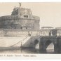 Italy Roma Castel S Angelo Tevere Ancient Castle Bridge Tiber River Postcard