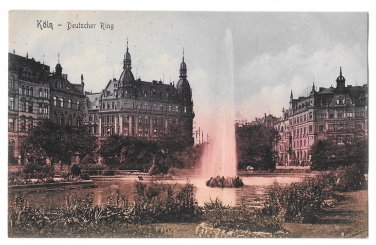 Fountain Koln Germany Cologne Deutscher Ring Vintage Postcard F Manger