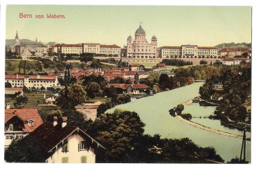 Switzerland Bern von Walbern Panoramic View Math Kleis A Gwinner Postcard