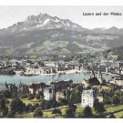 Switzerland Luzern Pilatus Swiss Alps Panoramic View Vintage Postcard