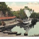 UK Scotland Loch Katrine Steamer at Trossachs Pier East End Vintage Postcard