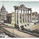 Italy Rome Forum Foro Romano Tempio Vespasiano Temple Ruins Vintage Postcard