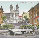 Italy Rome Trinita dei Monti Church Piazza di Spagna Spanish Steps Postcard