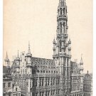 Bruxelles Hotel de Ville Brussels City Hall Belgium Vintage Postcard