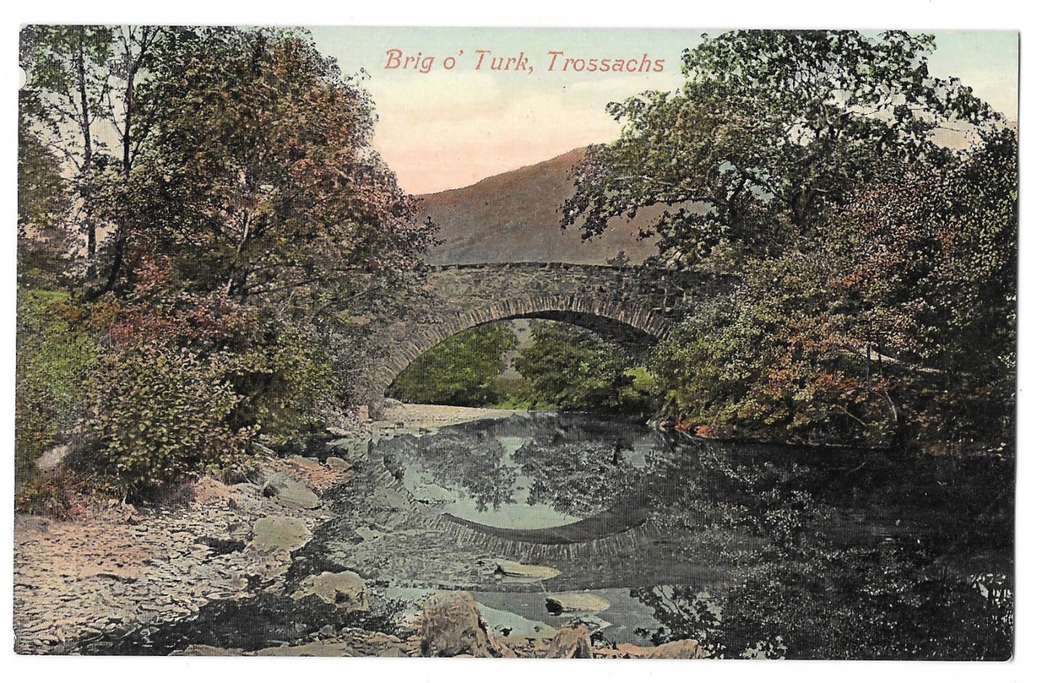 Scotland Trossachs Brig o Turk Bridge Vintage Valentine Series Postcard ...