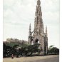 Scotland Scott Monument and Castle Edinburgh Vintage Postcard