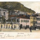 Gibraltar The Library Vintage 1908 V B Cumbo Tinted Postcard Gibraltar The Library Vintage 1908 V B Cumbo Tinted Postcard