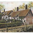 UK Stratford on Avon Ann Hathaway Cottage Vintage Peacock Series Postcard 1908