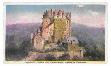 Prudential Insurance Co Schloss Elz Germany Castle Halftone Advertising Postcard
