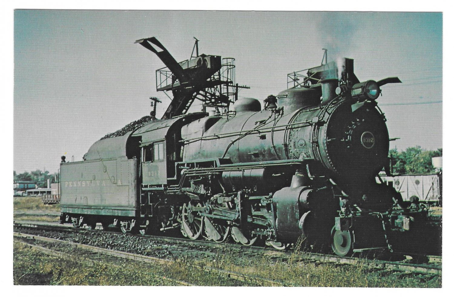 RR Pennsylvania Railroad PRR Consolidation 2-8-0 Locomotive 8382 Train ...