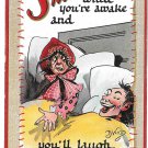 Dwig Artist Signed Tuck Postcard Smile While You're Awake Dwiggins
