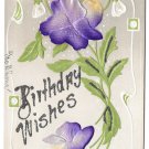 Birthday Wishes Pansies Silk Flowers Glitter Add On Vintage Embossed Postcard Birthday Wishes Pansies Silk Flowers Glitter Add On Vintage Embossed Postcard