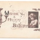 Happy Birthday Art Nouveau Vintage Majestic Publ Sepia Series 1911 Postcard