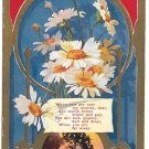 Romance Dearest Love Daisies Vintage Embossed Gilded Poem Postcard Arthur Capper