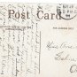 1909 Motto Postcard Flowers Red Roses Gold Background Take a smile and a Laugh
