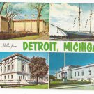 MI Detroit Greetings Hello From Multiview 4 Sites Vintage Postcard MI Detroit Greetings Hello From Multiview 4 Sites Vintage Postcard