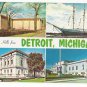 MI Detroit Greetings Hello From Multiview 4 Sites Vintage Postcard