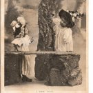 Victorian Children Hats Playing Peek-a-Boo Dress Up I See You Vintage Postcard 1906 Victorian Children Hats Playing Peek-a-Boo Dress Up I See You Vintage Postcard 1906