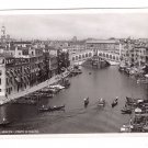 Italy Venezia Ponte di Rialto Gondola Canal Bridge Vtg 4X6 RPPC Veneto Postcard