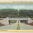 PA Turnpike Kittatinny Tunnel Linen 1940 Curteich Postcard