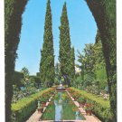 Spain Generalife Gardens Granada Postcard 4X6 Vintage 1971
