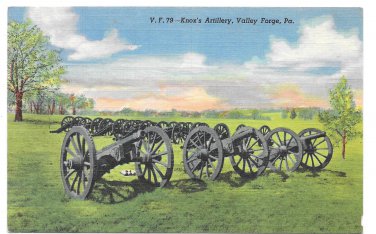 PA Valley Forge National Park Knox Artillery Cannon Vintage Postcard Military