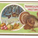 Vintage Thanksgiving Turkey Log Cabin Snow Winter Scene Embossed Postcard Vintage Thanksgiving Turkey Log Cabin Snow Winter Scene Embossed Postcard
