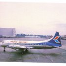Pacific Western Convair CV-640 Seattle Airport Airplane Vntg Aviation Postcard