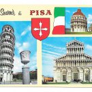 Italy Pisa Multiview Leaning Tower Baptistry Cathedral Stamps 4X6 Postcard Italy Pisa Multiview Leaning Tower Baptistry Cathedral Stamps 4X6 Postcard