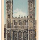 Canada Montreal Quebec Church Notre Dame Cathedral Vtg Linen Postcard