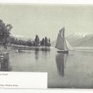 Switzerland Vevey La Tour de Peilz Harbour Sailboat ca 1905 Vtg UDB Postcard