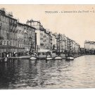 France Toulon L'ensemble du Port L. R. Quai boats Vintage Postcard