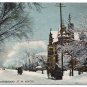 Canada Quebec Montreal Sherbrooke St. in Winter Vintage ca 1910 Postcard