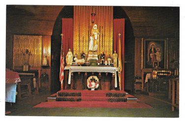 VT Isle La Motte Altar Fort St Anne Shrine Vintage Postcard Vermont