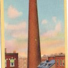 Shot Tower, Fayette and Front Streets Baltimore MD 1934 Curt Teich Linen 2