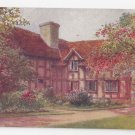 UK Stratford on Avon Shakespeares Birthplace Garden Quatremain Watercolor Postcard UK Stratford on Avon Shakespeares Birthplace Garden Quatremain Watercolor Postcard