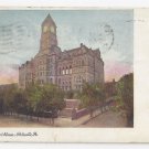 PA Pottsville Court House Vintagge Tinted Postcard 1909 Flag Cancel