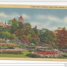 Newark NJ Branch Brook Park Flower Beds 1949 Vintage Linen Postcard Newark NJ Branch Brook Park Flower Beds 1949 Vintage Linen Postcard