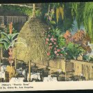Cliftons Pacific Seas Restaurant Olive St. Los Angeles CA Linen Vintage Postcard