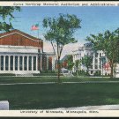 University of Minnesota Minneapolis MN Cyrus Northrup Memorial Auditorium 1941 Postcard